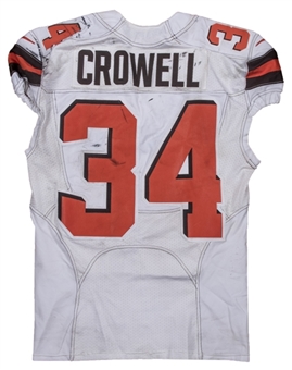 2015 Isaiah Crowell Game Used Cleveland Browns Road Jersey Worn On 10/11/15 (NFL/PSA)